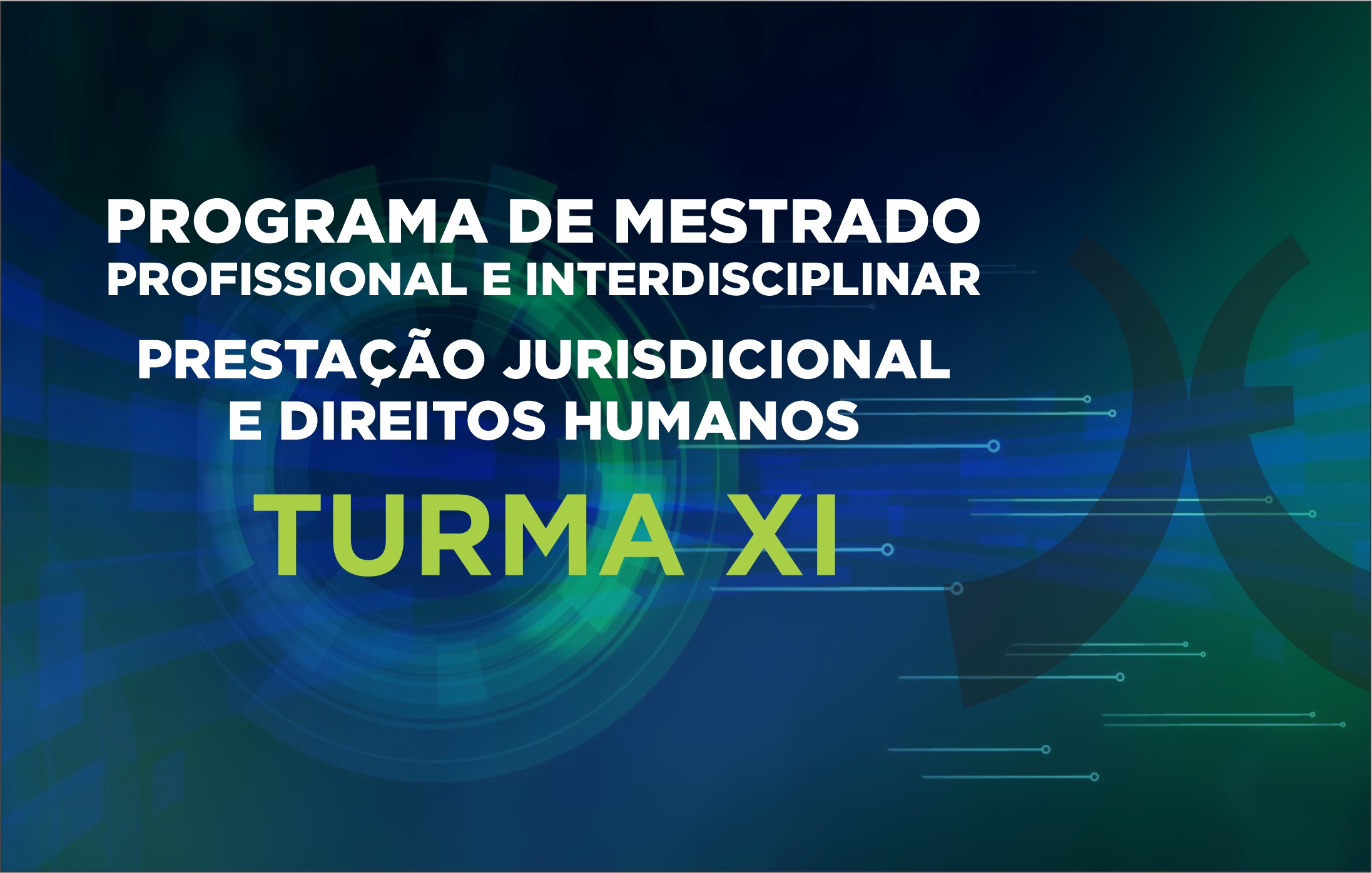 Mestrado em Prestação Jurisdicional e Direitos Humanos - Turma XI